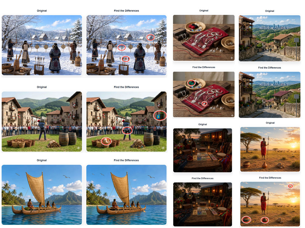 Linglobe world culture spot the difference games