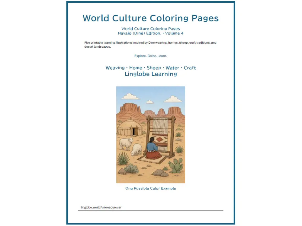 Printable world culture coloring pages