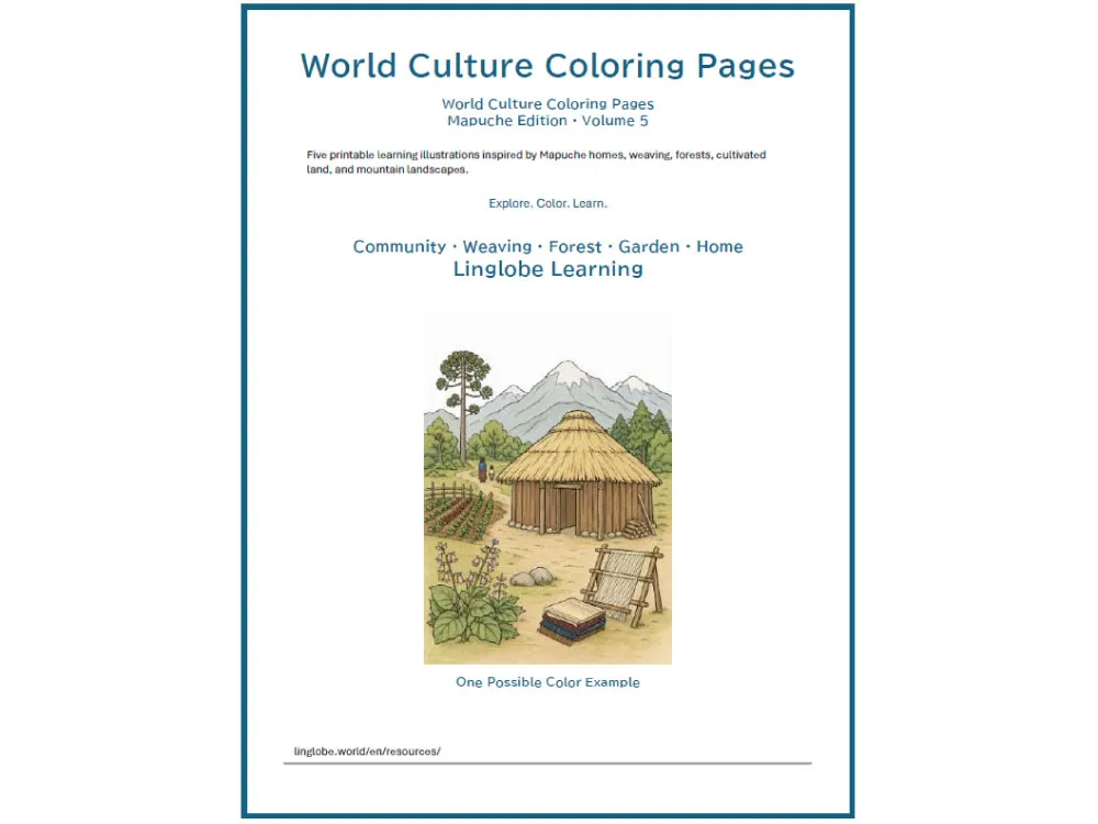 Printable world culture coloring pages